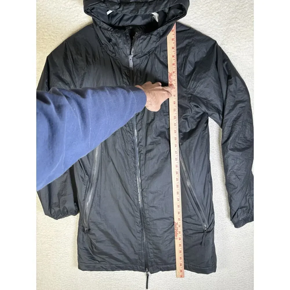 Nike Air Jordan Parka Jacket Mens Small Black Fly Hooded Primaloft Insulated Zip